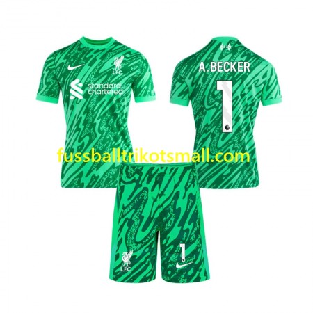 Fußballtrikots Liverpool Alisson Becker 1 Torwart Kinder 2024-2025 Kurzarm Auswärts-trikot kaufen